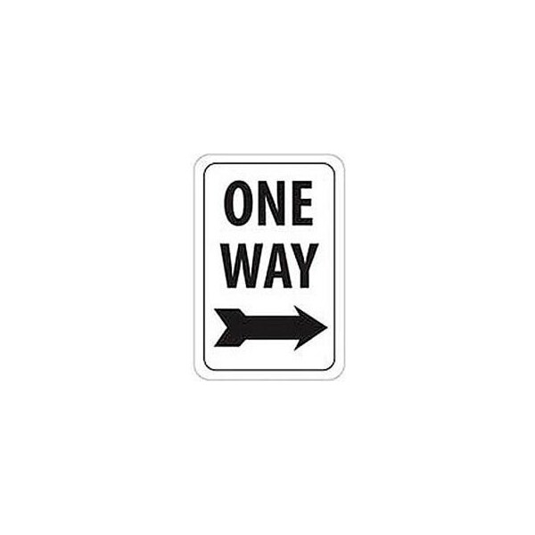 Aluminum Sign -  One Way Right Arrow - .063in Thick, TM23H